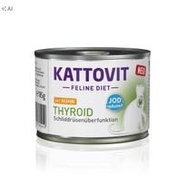 Katinų konservai KATTOVIT THYROID su vištiena, 185 g, skirti sergantiems hipertireoze
