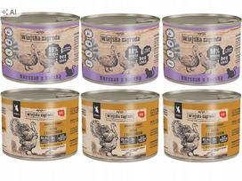 Šlapi kačių ėdalai Wiejska Zagroda, įvairūs skoniai, 6 x 200 g