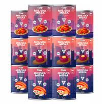 Šlapias kačių ėdalas City Bowl Gaczoo, įvairių skonių, be grūdų, 12 x 400 g