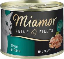 Konzervas katėms Miamor Feine Filets su tunu ir ryžiais, 185 g