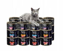 Drėgnas kačių ėdalas Dolina Noteci Premium, įvairių skonių, 24 x 185 g