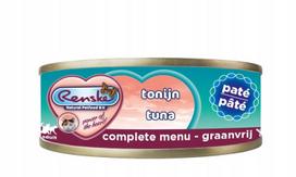 Katinų konservai su šviežia tuno mėsa Renske, pilnavertis paštetas, 70 g
