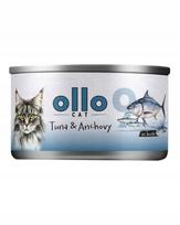 Konservuotas kačių maistas OLLO Cat No. 9 su tunu ir ančiuviais, 70 g