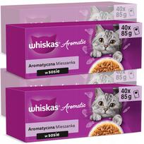 Šlapias kačių maistas Whiskas Aromatic padaže, 160 x 85 g