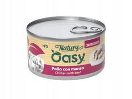 Katėms skirtas Oasy Nature vištienos ir jautienos sultinys, 85 g