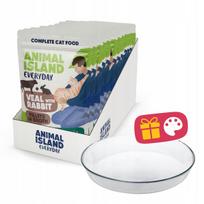 Kačių ėdalas Animal Island su veršiena ir triušiena, 12 x 85 g + dovana