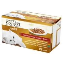 Šlapi kačių ėdalas PURINA Gourmet Gold, įvairių skonių padaže, 4 x 85 g