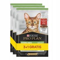 Šunų pašaras Purina Pro Plan Sterilised su jautiena, 4 x 85 g (3+1)