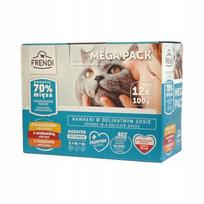 Drėgnas kačių ėdalas FRENDI MEGA PACK, įvairių skonių, 12 x 100 g