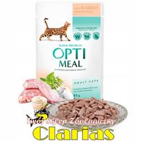 Šlapias kačių ėdalas Optimeal su triušiena baltame padaže, 85 g