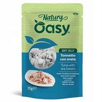 Šlapias kačių maistas Oasy NATURY, tunas su krevetėmis želėje, 70 g