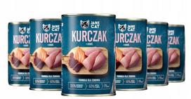 Šlapias kačių maistas su vištiena ir lašiša John Dog Jane Cat, 6 x 400 g