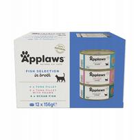 Šlapi kačių pašaras APPLAWS Fish Selection, žuvies skonis, 12 x 156 g