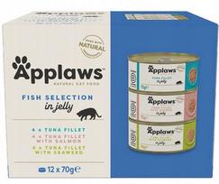 Šlapias kačių ėdalas Applaws su žuvimi drebučiuose, 12 x 70 g