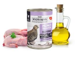 Katės konservai WIEJSKA ZAGRODA, putpelė, 400 g, monobaltyminiai
