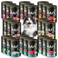 Katinų konservai RAFI, įvairių skonių, 24 x 400 g