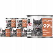 Šlapias kačių pašaras John Dog su lašišos filė, 6 x 140 g