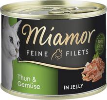 Konzervas katėms Miamor Feine Filets su tunu ir daržovėmis želėje, 185 g