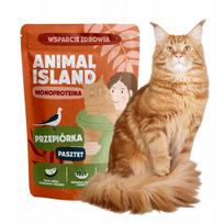 Šlapias kačių pašaras su putpelių mėsa Animal Island, 100 g