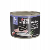 Šlapias kačiukų ėdalas Pan Mięsko su kalakutiena ir lašiša, 200 g