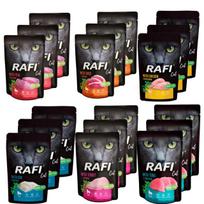 Šlapias kačių ėdalas Rafi, įvairių skonių, 60 x 100 g