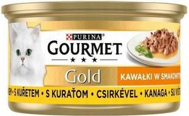 Kačių pašaras Gourmet Gold, vištienos padaže, 85 g