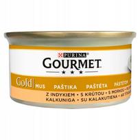 Drėgnas kačių ėdalas Purrina Gourmet Gold, putėsiai su kalakutiena, 85 g