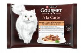 Šlapi kačių ėdalas Purina Gourmet a la Carte, 4 x 85g, su daržovėmis, įvairių skonių