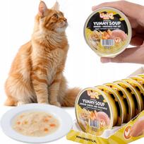 Šlapias kačių maistas su vištiena ir daržovių sultiniu UniQ Pets, 8 x 30 g
