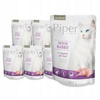 Sterilizuotų kačių konservai su triušiena Piper Animals, 10 x 100 g