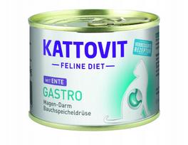 Konservuotas kačių maistas Kattovit Gastro su antiena, 185 g