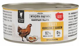 Katėms skirtas pašaras Wiejska Zagroda, vištienos ir kiaušinio filė, 70 g