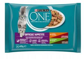 Šlapias kačių ėdalas PURINA ONE išrankioms katėms, 4 x 85 g