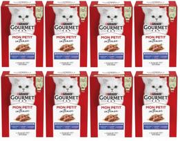 Šlapi kačių ėdalas Gourmet Mon Petit, žuvies rinkinys, 48 x 50 g