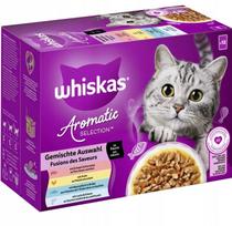 Šlapias kačių maistas WHISKAS Aromatic Selection, 12 x 85 g