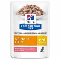 Šlapias kačių maistas HILL'S PD Feline c/d Multicare su lašiša, 85 g