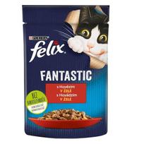 Šlapias kačių maistas Purina Felix Fantastic su jautiena, 85 g