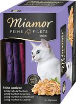 Kačių pašaras Miamor Feine Filets MINI, maišelių rinkinys, 8 x 50 g, įvairių skonių