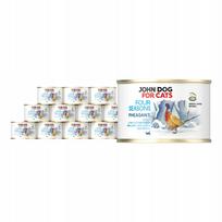 Šlapias kačių ėdalas John Dog su fazanu, 12 x 185 g