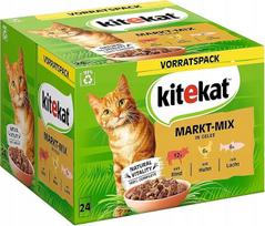 Drėgnas kačių ėdalas Kitekat, įvairių skonių, 85 g, 48 vnt.