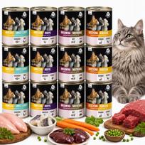 Konservuotas kačių maistas drebučiuose PET REPUBLIC, įvairių skonių, 12 x 400 g