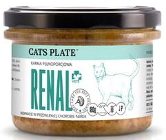 Katėms skirtas ėdalas CATS PLATE VET RENAL su jautiena, inkstų funkcijai, 180g
