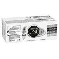 Šlapias kačių ėdalas PURINA ONE Adult, įvairių skonių, 60 x 85 g