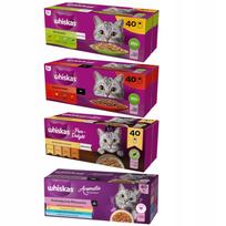 Katinų pašaras WHISKAS suaugusiems, 160 x 85 g, įvairių skonių, gabalėliai drebučiuose ir padaže