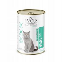 Drėgnas kačių ėdalas su tunu 4Vets Natural, 400 g