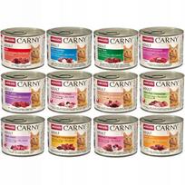 Šlapias kačių maistas ANIMONDA CARNY ADULT, 12 skirtingų skonių, 12 x 200 g