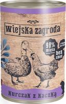 Drėgnas kačių ėdalas Wiejska Zagroda su vištiena ir antiena