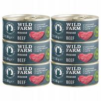 Katinų konservai WILD FARM, jautienos paštetas be grūdų, 6 x 85 g