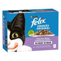 Šlapias kačių ėdalas FELIX Original, 12 x 85 g, įvairių skonių želėje