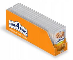 Šlapias katės maistas CLUB 4 PAWS su triušiena drebučiuose, 24 x 85 g